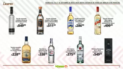 Folleto La Comer Página 17: Centenario - tequila reposado 100% agave €286,00