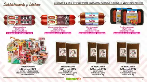 Folleto La Comer Página 8: Mole almendrado a granel €80,00, Mole dulce a granel €80,00