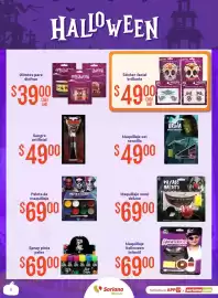 Folleto Soriana Mercado Página 5: Sticker facial brillante €49,00, Bruja Juego de Maquillaje €49,00