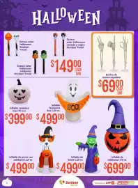 Folleto Soriana Mercado Página 9: Estaca de mano esqueleto €6.900,00, Inflable calabaza rosa €399,00
