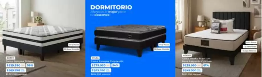 Catálogo Paris Página 11: Rosen - cutina batteca driven €539.990,00, Cama menta premium €239.990,00