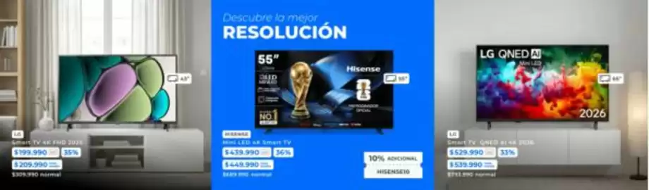 Catálogo Paris Página 9: Hisense - resource wireless 4k smart tv €439.990,00