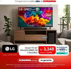Catálogo Hiraoka Página 7: LG Smart TV 65" MiniLED QNED 4K + Soundbar €3.348,00