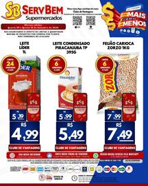 Catálogo ServBem Página 4: Feijão carioca zorzo €7,49, Leite condensado piracanjuba tp €5,49