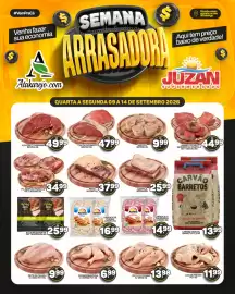 Encarte Juzan semana 37 Página 4: Carvão vegetal barretos €13,99, Linguica de frango €16,99