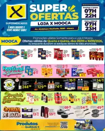 Folheto X Supermercados Página 1: Chocolate Lacta Bis Branco ou ao Leite €4,99, Creatina integralmedica i hardcore €54,99