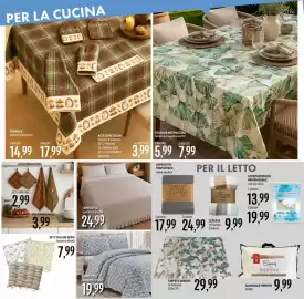 Volantino Emisfero Pagina 33: Copriletto operato 2 piazze €24,99, Coperta in flannel €9,99
