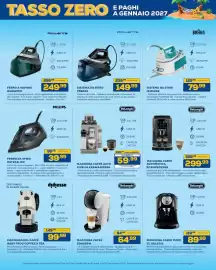 Volantino Euronics Bruno Pagina 25: Philips ferro da stiro €39,99, DeLonghi macchina caffè automatica €299,99