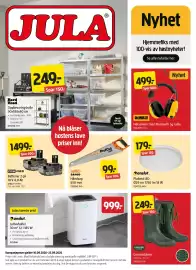 Jula kundeavis Side 1: Anslut Plafond LED €179,00, Kayoba Outdoor Gummistøvler €249,00