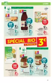 Catalogue Super U page 15: U bio JUS DE Pruneau €2,97, U BIO Chair & tomates €1,99
