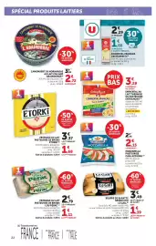 Catalogue Super U page 22: EntreMont L'Emmental Français €3,29, CASA AZZURRA MOZZARELLA €2,15