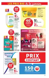 Catalogue Super U page 37: Pampers baby-dry pants €19,02, SENSODYNE DENTIFRICE €5,88