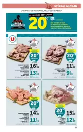 Catalogue Super U page 39: Filière U Agneau Gigot €12,79, AGNEAU FILIERE U €11,99