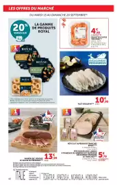 Catalogue Super U page 42: CREVETTES €4,50, ROYAL Cocotte de Moules €2,00