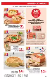 Catalogue Super U page 43: Pizza Tomate Mozzarella ou 4 Fromages €11,99, Crème forestière €10,99