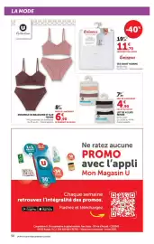 Catalogue Super U page 50: Eminence TEE-SHIRT HOMME €11,70, U Collection ENSEMBLE DE BRASSIERE ET SLIP FEMME €6,90