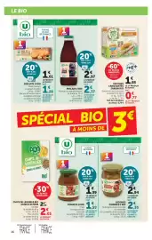 Catalogue Hyper U page 16: U bio Aubergines €2,35, Jardin Bio Tartines craquantes €1,93