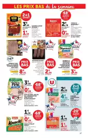 Catalogue Hyper U page 27: BAHIER Boudins €2,99, Petitgas Jambon fume-grill ou jambon coeur de braise €8,05
