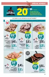 Catalogue Hyper U page 39: AGNEAU FILIERE U €11,99, Merguez €12,79