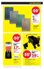 Catalogue Hyper U page 45: TAPIS A MEMOIRE DE FORME UNI €4,99, CHARIOT DE TRANSPORT PLIANT €39,99