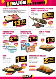 Folleto AhorraMas semana 37 Página 12: Pan de Pueblo €1,70, Jamón Cebo Ibérico 50% Raza Ibérica Legado Ibérico €6,00