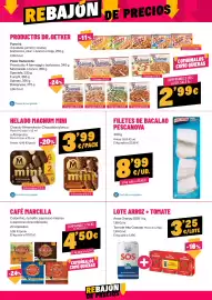 Folleto AhorraMas semana 37 Página 16: Pescanova filetes de bacalao €8,99, Magnum mini €3,99