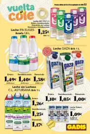 Folleto Gadis semana 37 Página 15: Eliges leche €1,49, C.L. Asturiana leche sin lactosa €1,26