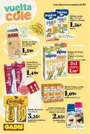 Folleto Gadis semana 37 Página 16: Alpro bebida de avena €1,00, Puleva Max €1,56
