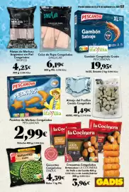 Folleto Gadis semana 37 Página 5: Singular colas de rape oriental €6,19, Exkimo almeja del pacifico cocida congelada €1,49