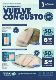 Catálogo La Sirena Página 1: Pescado Corazones de merluza del Cabo €5,62, Lomos de bacalao al punto de sal MSC €6,00