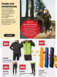 Jula kundeavis Side 16: Kayoba Vendbar løpejakke €399,00, Kayoba Minibånd 3 deler €99,90