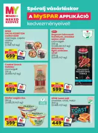 Spar akciós újság hét 37 Oldal 11: Spar toast sajt €449,00, Csabai snack kolbász €699,00