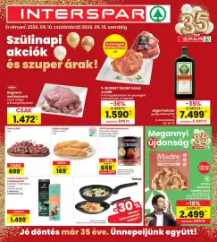 Interspar akciós újság hét 37 Oldal 1: Rosé szőlő €699,00, Tchibo Cafissimo kávékapszula €1.499,00