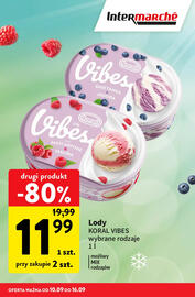 Intermarche gazetka tydzień 37 Strona 10: Lody Vibes śmietanka & jagoda €11,99