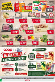 Coop akciós újság | abc es szuper Oldal 12: Csirkemell €1.599,00, PERSIL Mosószer €1.999,00