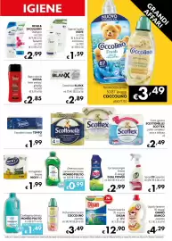 Volantino Maxi Family Pagina 7: Detersivo piatti concentrato limone MONDO PULITO €0,99, Asciugatutto limone NICKY €1,99