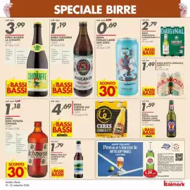 Volantino Italmark Pagina 11: Birra Furlan Lager San Zorz €0,69, Birra analcolica Clausthaler €2,79