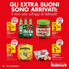 Volantino Italmark Pagina 3: Birra Pure Malt Lager Heineken €2,45, Formaggio Original Leerdammer €3,99