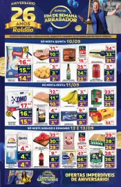 Folheto Roldão Página 1: Queijo mussarela €34,90, Rs - ovos grandes brancos com 5 duzias €29,90