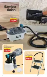 Aldi leaflet Page 12: Ferrex spray gun €24,99, 2-step stool €16,99