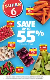 Aldi leaflet Page 18: Mushrooms €0,89, Carrots €0,29