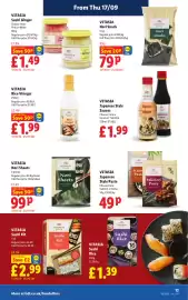 Lidl leaflet week 38 Page 15: Vitasia sushi kit €2,99, Vitasia sushi ginger €1,49