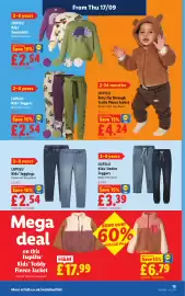 Lidl leaflet week 38 Page 17: Lupilu kids' denim joggers €3,39, Lupilu kids' jeggings €2,54