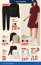 Lidl leaflet week 38 Page 19: Esmara ladies' cardigan €7,99, Esmara Ladies' Velour Tracksuit €12,99