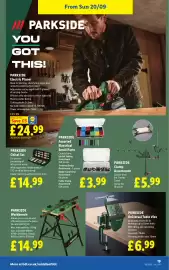 Lidl leaflet week 38 Page 21: Parkside universal table vice €6,99, Parkside clamp assortment €5,99
