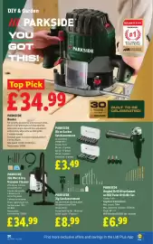 Lidl leaflet week 38 Page 22: Parkside Bit or Socket Set Assortment €3,49, Parkside Router €34,99