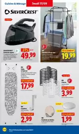 Catalogue Lidl | Du 17/09 au 23/09 Les promos de la semaine page 40: W5 Étendoir à linge tour €19,99, W5 Cintres €3,99