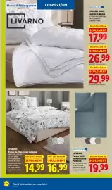 Catalogue Lidl semaine 38 page 62: LIVARNO Parure de lit en coton mélangé €14,99