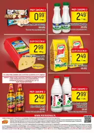 Delikatesy Piotruś Pan gazetka tydzień 37 Strona 16: Kefir Włoszczowa €2,49, Mleko Łaciate 3,2% MLEKPOL 1L €2,99