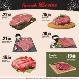 Volantino Sì con te Pagina 5: Picanha di bovino razza garonnese €19,90, Bistecca senza osso di bovino adulto €21,90